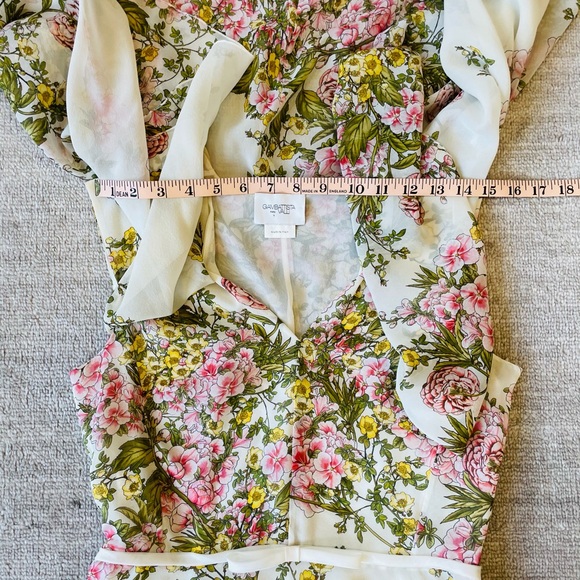 Giambattista Valli Silk Chiffon Floral Cape Dress - Picture 8 of 14